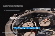 Breitling Avenger Chrono Swiss Valjoux 7750-SHG Automatic Stainless Steel Case with Black Leather Strap and Black Dial