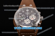 Tag Heuer Carrera Specail Edition Chrono Miyota Quartz Steel Case with Grey Dial Brown Leather Strap and Arabic Numeral Markers