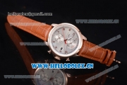 IWC Portugieser Yacht Club Asia ST25 Automatic Rose Gold Case with Silver Dial Arabic Numeral Markers and Brown Leather Strap