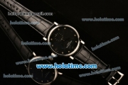 Patek Philippe Calatrava 2813 Automatic Steel Case with Black Dial and Arabic Numeral/Diamonds Markers