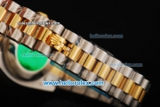 Rolex Datejust Oyster Perpetual Automatic Movement Black Dial with Diamond Gold Bezel and Two Tone Strap-Lady Model