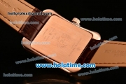 Vacheron Constantin Historiques Toledo Miyota Quartz Rose Gold Case with Stick Markers and Brown Dial