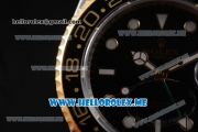 Rolex GMT-Master II Asia 2813 Automatic Steel Case with Black Dial and Grey/Black Nylon Strap Dot Markers