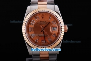 Rolex Datejust Automatic Movement Rose Gold Bezel and Rose Gold Dial