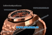 Audemars Piguet Royal Oak Offshore 2014 New Chrono Swiss Valjoux 7750 Automatic Full Rose Gold with Arabic Numeral Markers and Rose Gold Dial (J12)