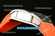 Richard Mille RM007 Miyota 6T51 Automatic Steel Case with Diamonds Dial and Orange Rubber Strap