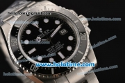 Rolex Sea-Dweller Swiss ETA 2836/Rolex 3135 Automatic Steel Case/Bracelet with Black Dial and White Markers