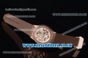 Hublot Classic Fusion Skeleton Asia Automatic Rose Gold Case with Skeleton Dial and Brown Rubber Strap