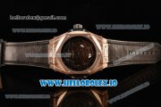 Hublot Big Bang Sang Bleu 9015 Automatic Rose Gold Case with Brown Dial Arabic Numeral Markers and Genuine Leather Strap