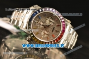 Rolex Daytona Rainbow EF Clone Rolex 4130 All Diamond Dial All Steel 116509(EF)