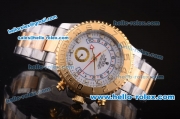 Rolex Yacht Master II Oyster Perpetual Chronometer Automatic with White Dial-Gold Bezel