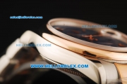 Rolex Day-Date Swiss ETA 2836 Automatic Movement Steel Case with Blue Dial and Rose Gold Bezel-Two Tone Strap