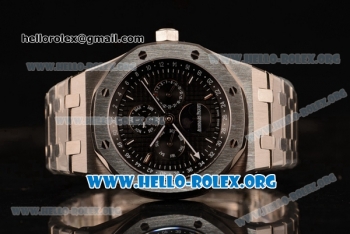 Audemars Piguet Royal Oak Perpetual Calendar Asia Automatic Steel Case with Black Dial and Steel Bracelet