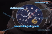 Hublot Big Bang Nastie Swiss Valjoux 7750 Automatic Movement PVD Case with Black Dial