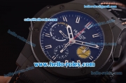Hublot Big Bang Nastie Swiss Valjoux 7750 Automatic Movement PVD Case with Black Dial