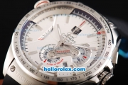 Tag Heuer Grand Carrera Calibre 36 Chronograph Miyota Quartz Swiss Coating Case with Silver Stick Markers and White Dial