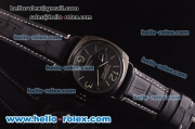 Panerai Radiomir Black Seal PAM00292 Automatic PVD Case with Black Dial and Black Leather Strap