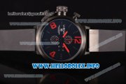 U-Boat Classico 45 Chronograph Miyota Quartz PVD Case with Black Dial Arabic Numeral Markers and Black Rubber Strap