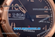 U-Boat Chimera Automatic Asia ST25 Automatic Rose Gold Case Brown Dial Brown Leather Strap and Arabic Number Markers