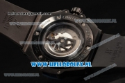 Hublot Big Bang Unico GMT Asia Auto PVD Case with Skeleton Dial and Black Rubber Strap