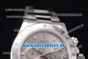 Rolex Daytona Chronograph Clone Rolex 4130 Automatic Stainless Steel Case/Bracelet with Grey Dial and Stick Markers (EF)