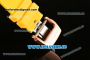 Richard Mille RM007 Miyoa 6T51 Automatic Rose Gold Case with Diamonds Dial and Yellow Rubber Strap