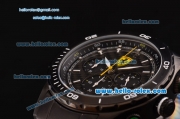 Ferrari Chronograph Miyota OS20 Quartz PVD Case with White Markers Black Dial and PVD Strap