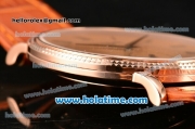 Patek Philippe Calatrava Miyota Quartz Rose Gold Case with Roman Numeral Markers and Champagne Dial