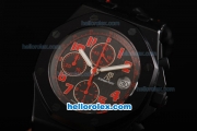 Audemars Piguet Royal Oak Offshore Swiss Valjoux 7750 Automatic Movement PVD Case with Black Dial and Red Numeral Markers-Run 12 Second