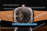 Panerai Panerai Radiomir S.L.C. 3 Days PAM 425 Clone P.3000 Manual Winding Steel Case with Black Dial and Brown Leather Strap (ZF)