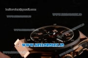 Hublot Big Bang Chrono Swiss Valjoux 7750 Automatic Rose Gold/PVD Case Black Dial With Stick/Arabic Numeral Markers Black Rubber Strap