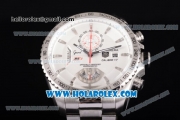 Tag Heuer Grand Carrera Calibre 17 RS3 Miyota Quartz Full Steel with White Dial and Stick Markers