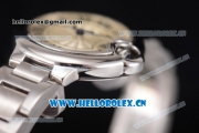 Cartier Ballon Bleu Medium Asia Automatic Stainless Steel Case/Bracelet with Silver Dial and Roman Numeral Markers (YF)