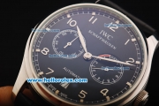 IWC Portuguese Automatic Movement Steel Case with Black Dial and Steel Arabic Numeral Markers