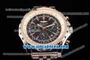 Breitling Bentley Motors Swiss Valjoux 7750 Automatic Steel Case/Bracelet with Black Dial and Silver Stick Markers