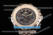 Breitling Bentley Motors Swiss Valjoux 7750 Automatic Steel Case/Bracelet with Black Dial and Silver Stick Markers