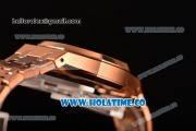 Audemars Piguet Royal Oak Clone AP Calibre 3120 Automatic Full Rose Gold with Black Dial and Stick Markers (EF)