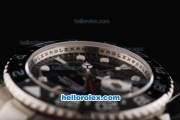 Rolex GMT-Master Automatic Movement Full Steel Case/Strap with Black Dial and Black Bezel