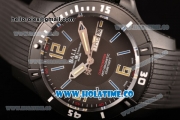 Ball Engineer Hydrocarbon Spacemaster Miyota 8205 Automatic PVD Case with Black Dial Rubber Strap and Luminous Blue Markers