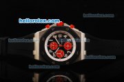 Audemars Piguet Royal Oak Offshore Swiss Valjoux 7750 Automatic Movement Titanium Case with Black Dial and Black PVD Bezel-Run 12@sec Audemars Piguet Royal Oak Offshore Swiss Valjoux 7750 Automatic Movement Titanium Case with Black Dial and Black PVD Bezel-Run 12@sec