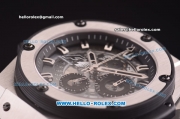 Hublot King Power F1 Swiss Valjoux 7750 Automatic Steel Case with Skeleton Dial and Black Rubber Strap