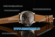 Panerai Luminor Due 3 Days Automatic Clone P.3000 Automatic Steel Case Black Dial With Stick/Arabic Numeral Markers Brown Leather Strap(KW)