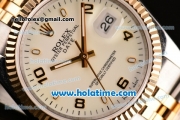 Rolex Datejust Swiss ETA 2836 Automatic 18K Yellow Gold/Steel Case with 18K Yellow Gold Bezel and Beige Dial (BP)