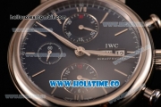 IWC Portofino Chrono Swiss Valjoux 7750 Automatic Steel Case with Blue Dial and Stick Markers