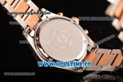 Longines Master Moonphase Chrono Miyota OS10 Quartz with Date Tone Tone Case/Bracelet with White Dial and Stick Markers