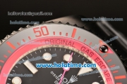 Rolex Sea-Dweller Deepsea Asia 2813 Automatic PVD Case/Strap with Black Dial and Hot Pink Diver Index