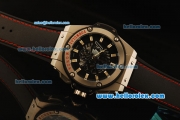 Hublot Formula 1 Monza Chronograph Miyota Quartz Movement Steel Case with Black Dial and Silver Stick Markers