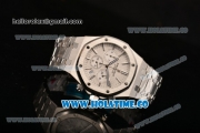 Audemars Piguet Royal Oak 41MM Chrono Miyota Quartz Full Steel with White Dial and Stick Markers