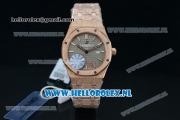 Audemars Piguet Royal Oak Swiss Quartz Rose Gold Case with Grey Dial and Rose Gold Bracelet (EF)