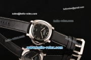 Panerai Pam 312 Luminor 1950 Manual Winding Movement Steel Case with Black Dial-Luminous Markers and Black Leather Strap